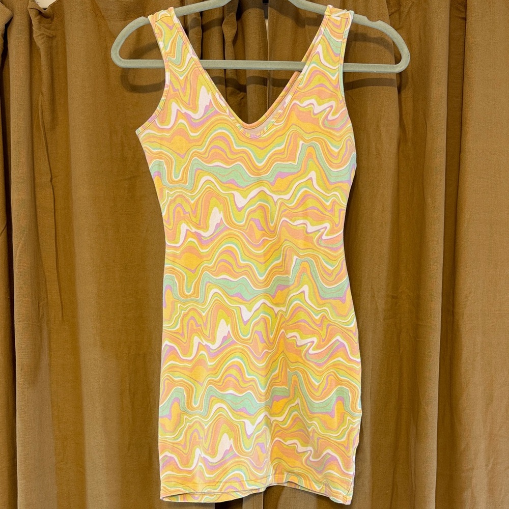 Retro Swirl Pattern Dress